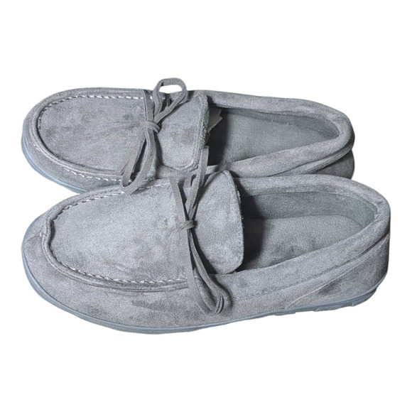 Lazy Steps Men's Moccasin Slippers - Size 9 - Gray - New - Indoor/Outdoor - Picture 2 of 7